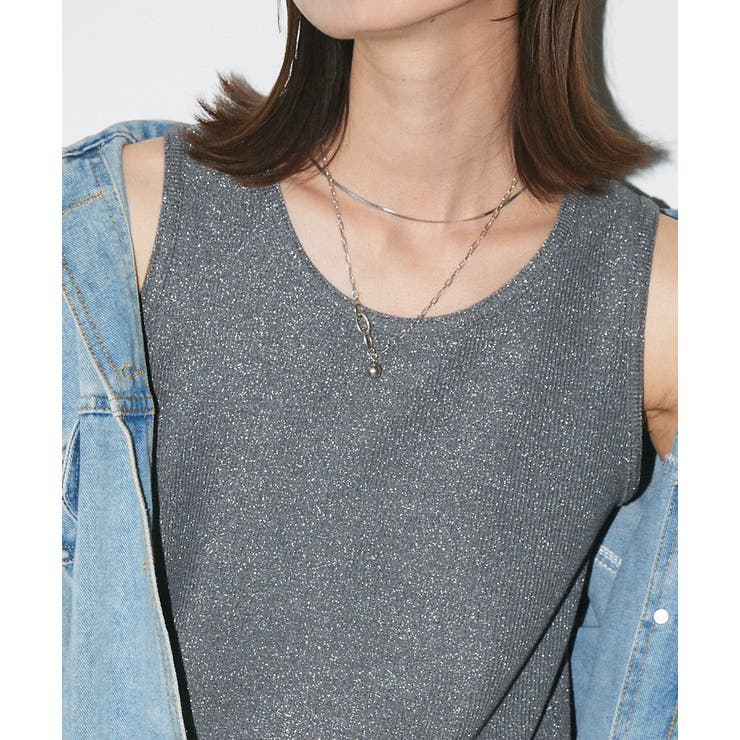 ラメテレコリブタンクトップ | ad thie | 詳細画像20 