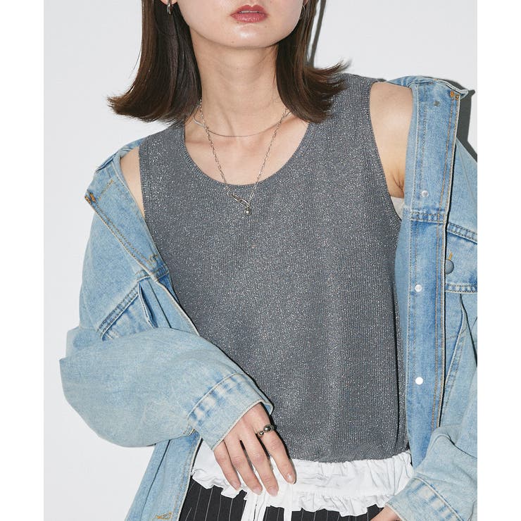 ラメテレコリブタンクトップ | ad thie | 詳細画像21 