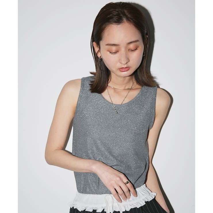 ラメテレコリブタンクトップ | ad thie | 詳細画像24 