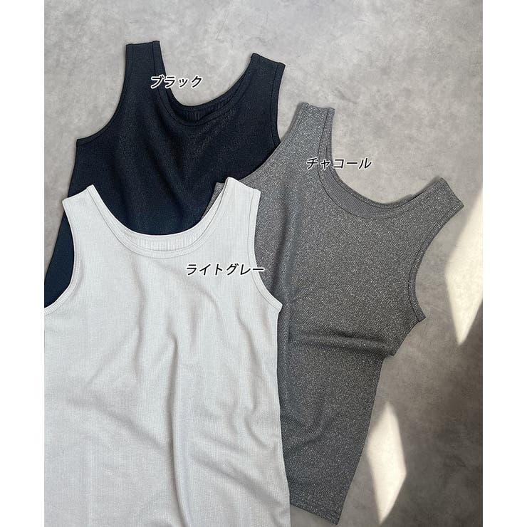 ラメテレコリブタンクトップ | ad thie | 詳細画像43 