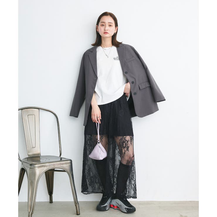 ワンポイントロゴ刺繍タンクトップ | ad thie | 詳細画像10 