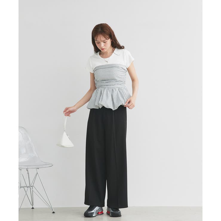 リンガーデザイン フライスコンパクトTシャツ | ad thie | 詳細画像10 