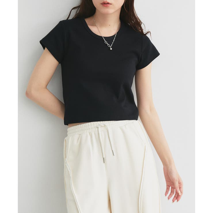 リンガーデザイン フライスコンパクトTシャツ | ad thie | 詳細画像17 