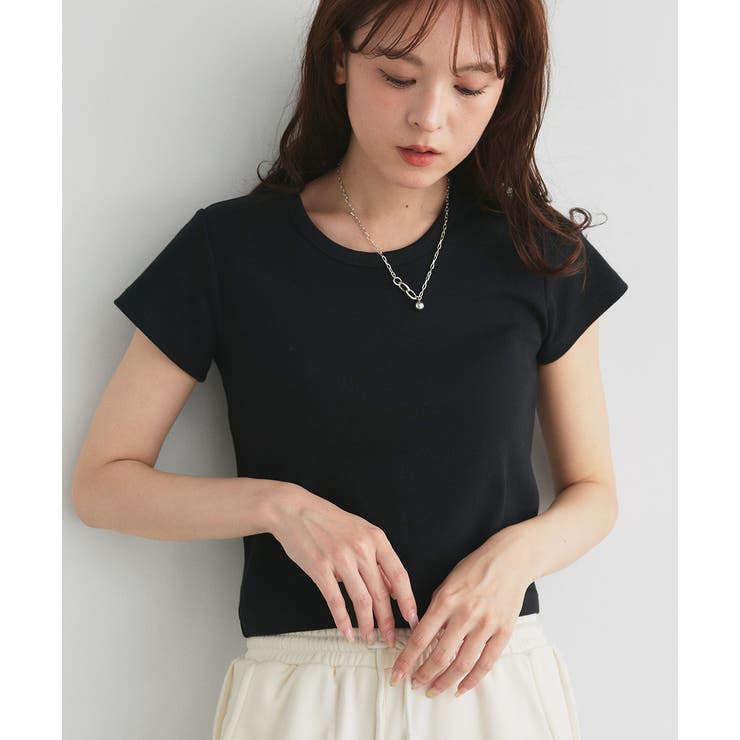 リンガーデザイン フライスコンパクトTシャツ | ad thie | 詳細画像18 