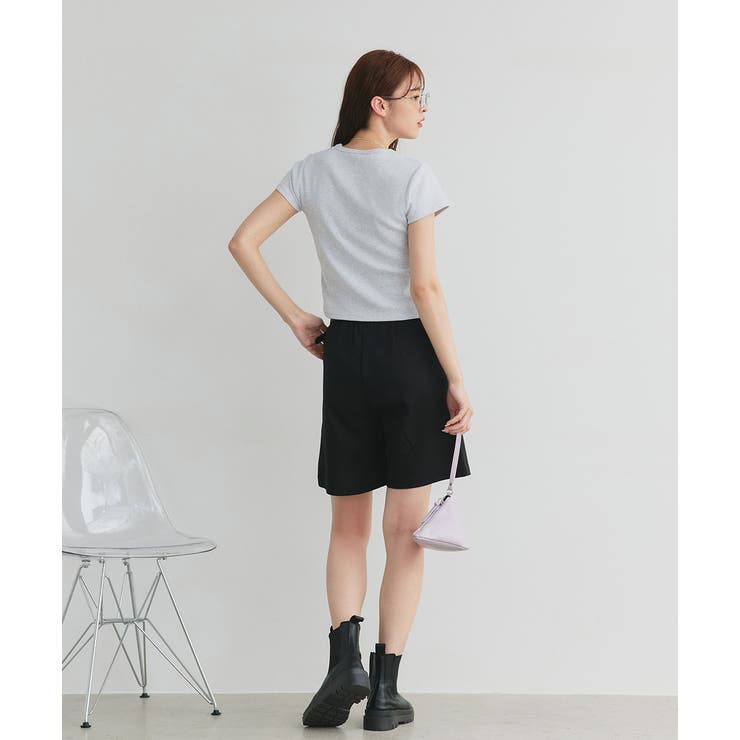 リンガーデザイン フライスコンパクトTシャツ | ad thie | 詳細画像22 