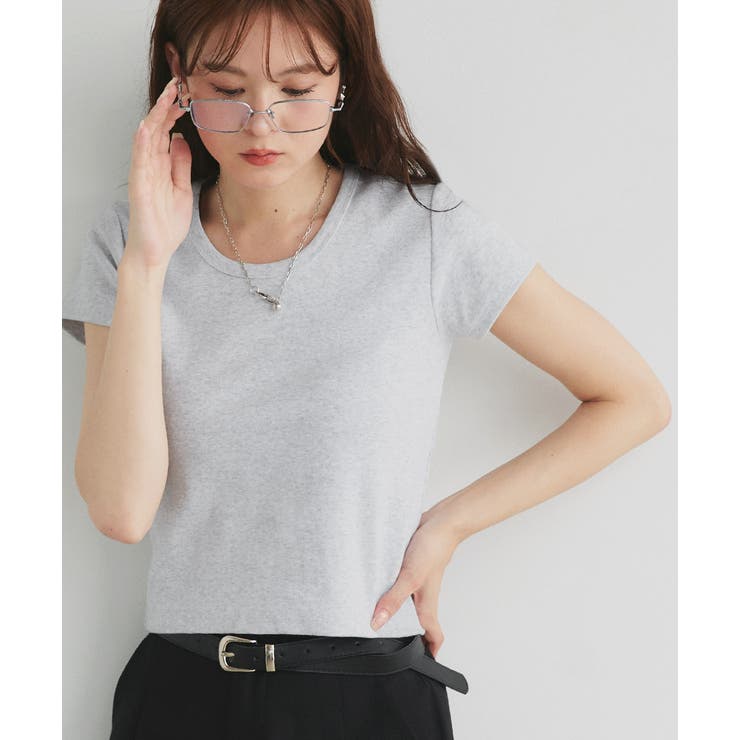 リンガーデザイン フライスコンパクトTシャツ | ad thie | 詳細画像24 