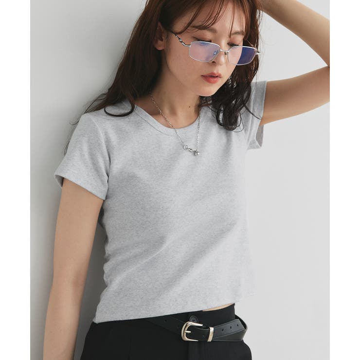 リンガーデザイン フライスコンパクトTシャツ | ad thie | 詳細画像26 