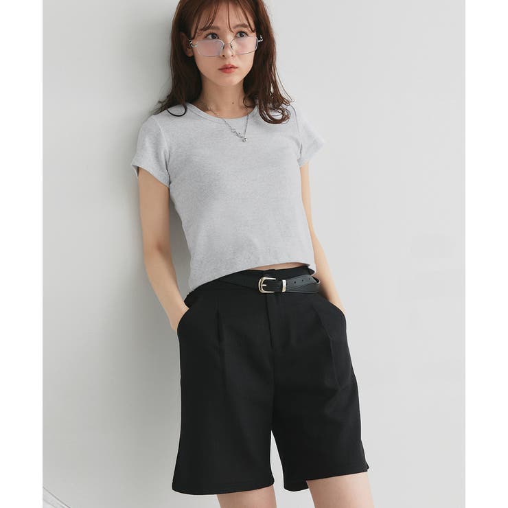リンガーデザイン フライスコンパクトTシャツ | ad thie | 詳細画像27 