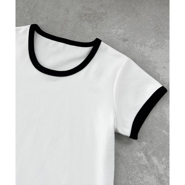 リンガーデザイン フライスコンパクトTシャツ | ad thie | 詳細画像46 