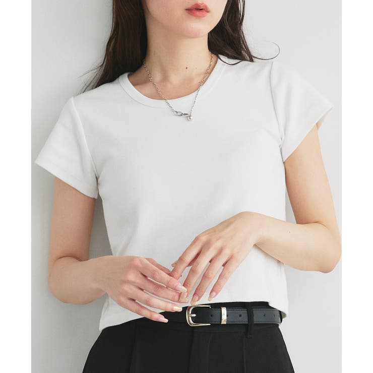 リンガーデザイン フライスコンパクトTシャツ | ad thie | 詳細画像5 