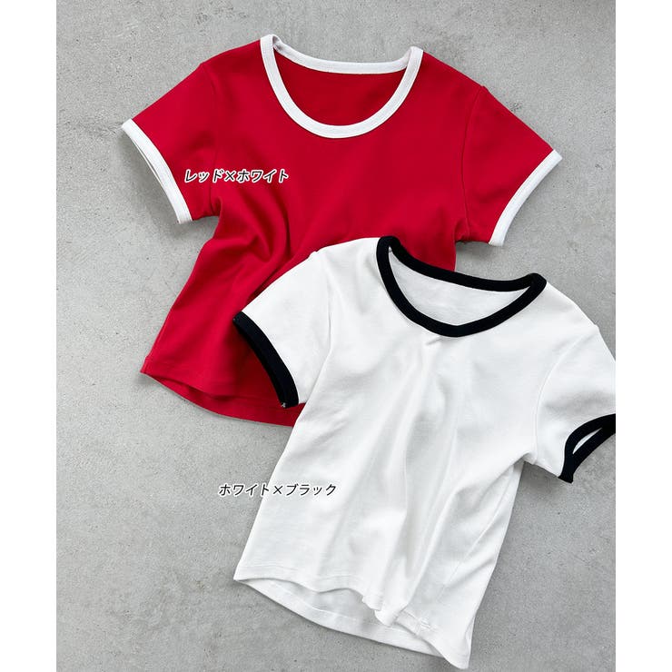 リンガーデザイン フライスコンパクトTシャツ | ad thie | 詳細画像50 