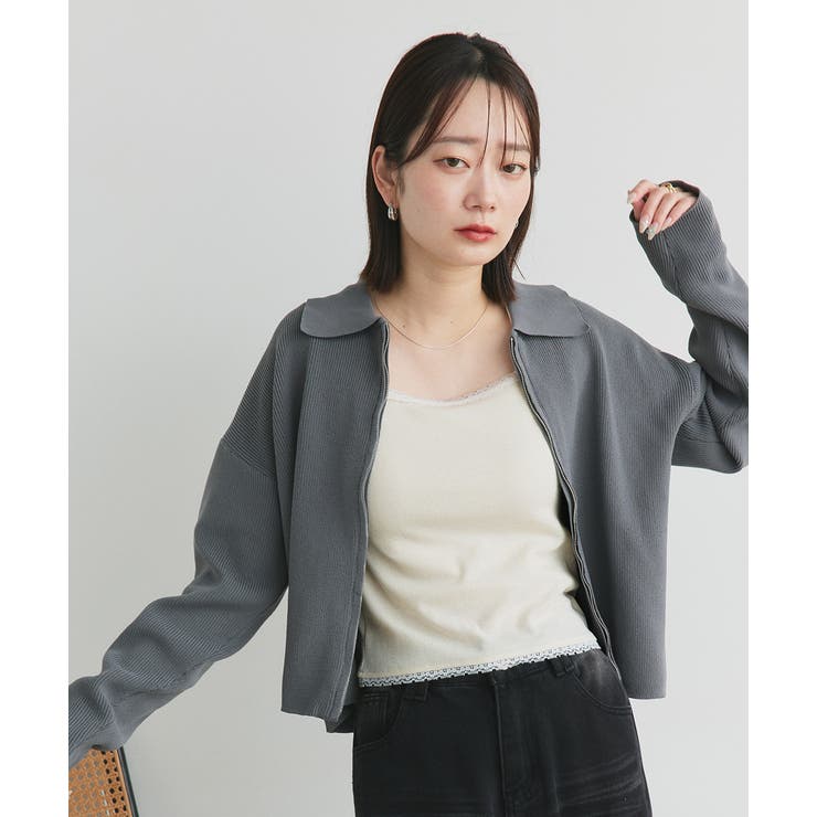 スクエアネックレースリブタンクトップ | ad thie | 詳細画像38 