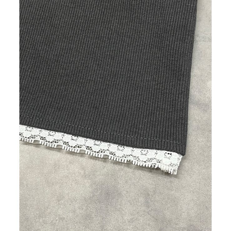 スクエアネックレースリブタンクトップ | ad thie | 詳細画像50 