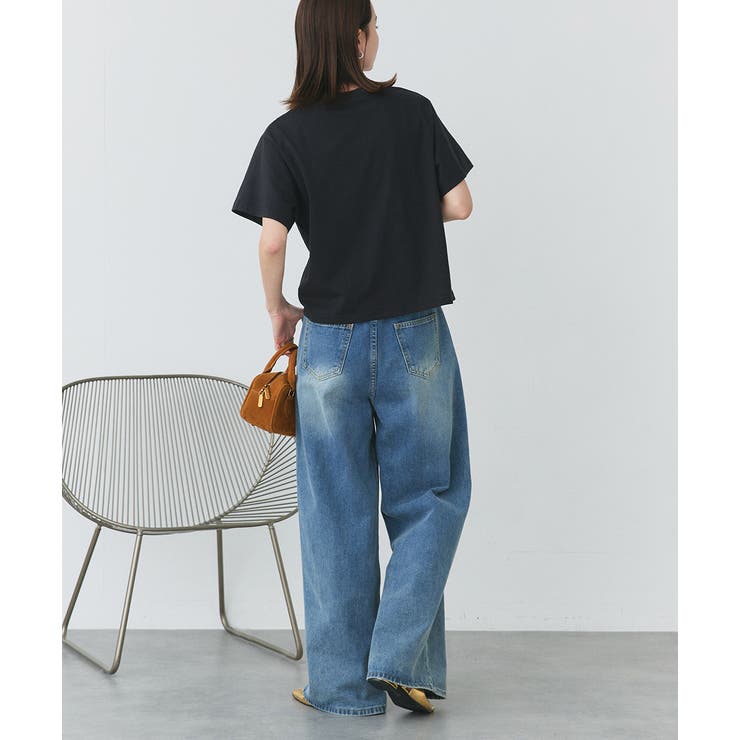 フラワーモチーフコード刺繍Tシャツ | ad thie | 詳細画像16 