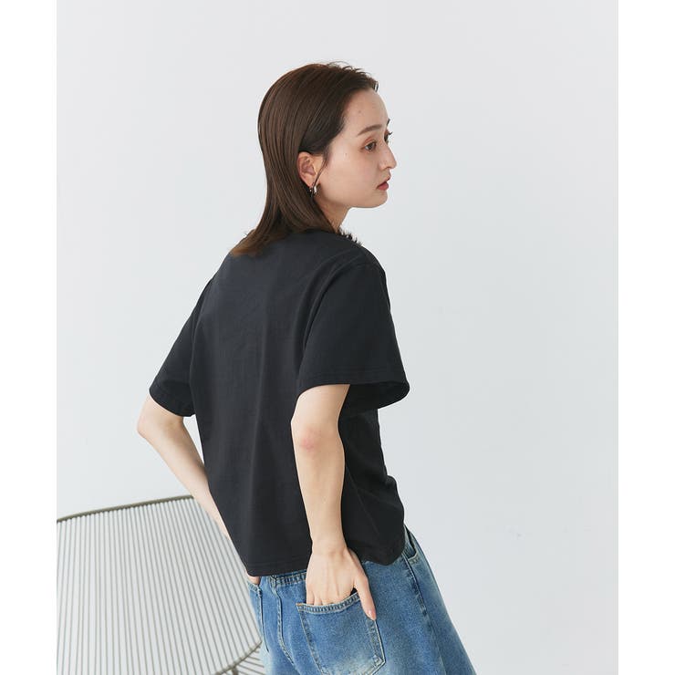 フラワーモチーフコード刺繍Tシャツ | ad thie | 詳細画像21 