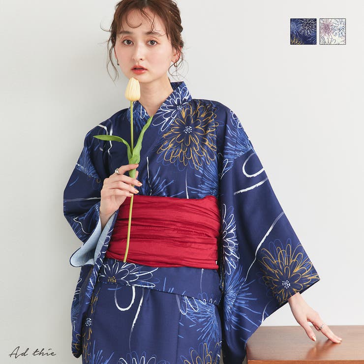 2025SS新作】3点セット 花火柄セパレート2WAY浴衣セット[品番