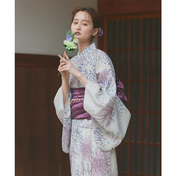3点セット 花火柄セパレート2WAY浴衣セット | ad thie | 詳細画像10 