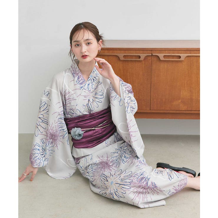 3点セット 花火柄セパレート2WAY浴衣セット | ad thie | 詳細画像17 