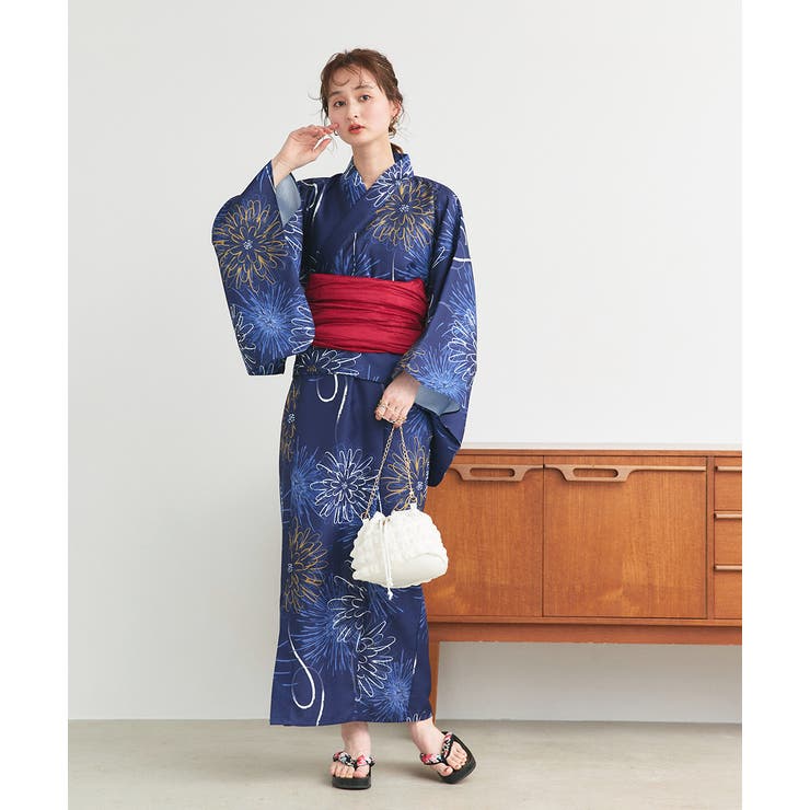 2025SS新作】3点セット 花火柄セパレート2WAY浴衣セット[品番