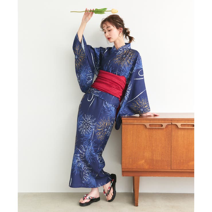 2025SS新作】3点セット 花火柄セパレート2WAY浴衣セット[品番