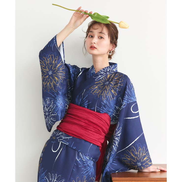 2025SS新作】3点セット 花火柄セパレート2WAY浴衣セット[品番