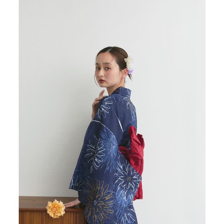3点セット 花火柄セパレート2WAY浴衣セット | ad thie | 詳細画像31 