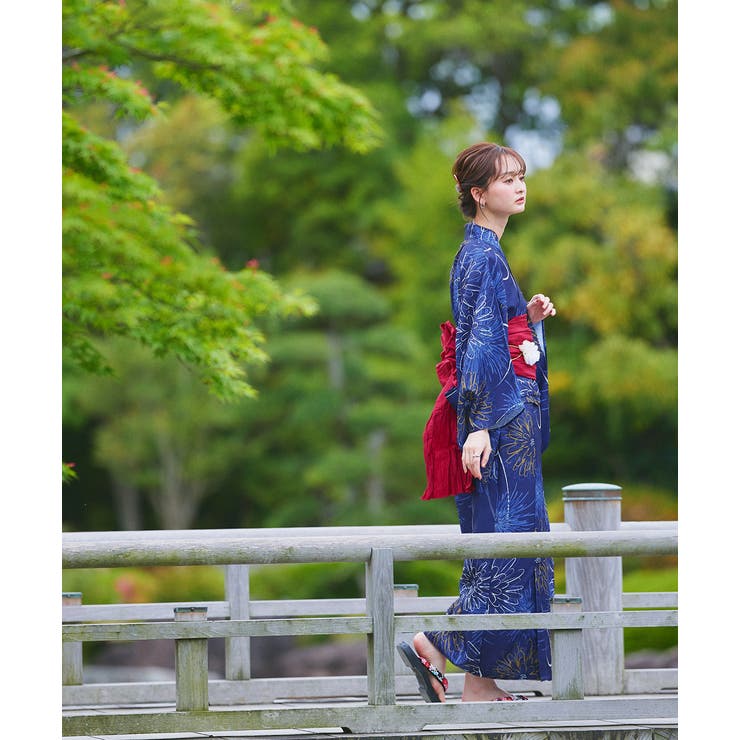 2025SS新作】3点セット 花火柄セパレート2WAY浴衣セット[品番