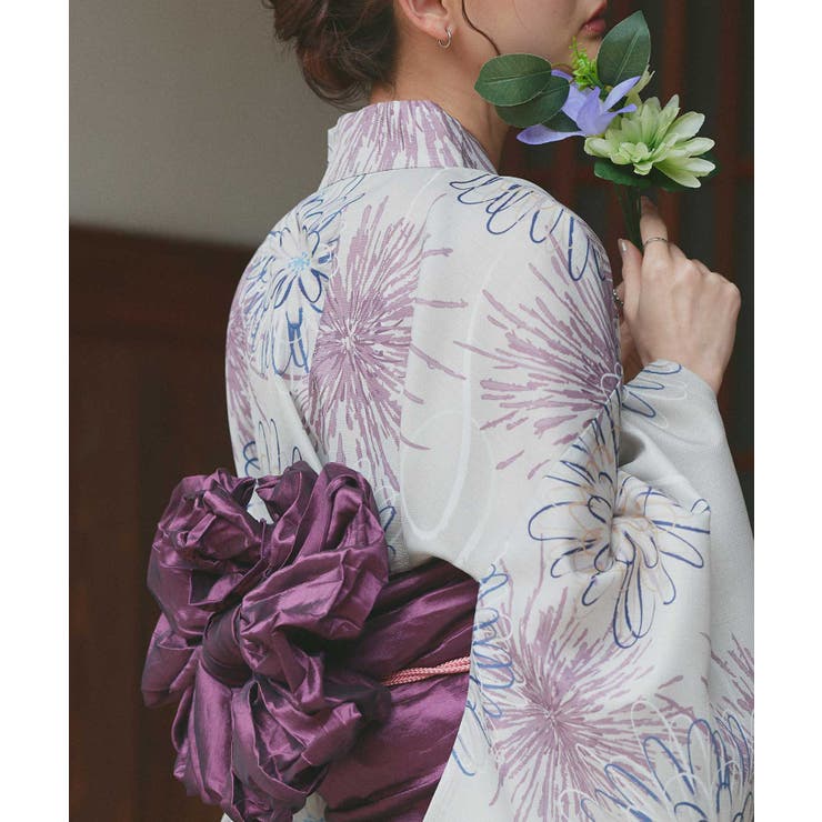 3点セット 花火柄セパレート2WAY浴衣セット | ad thie | 詳細画像7 