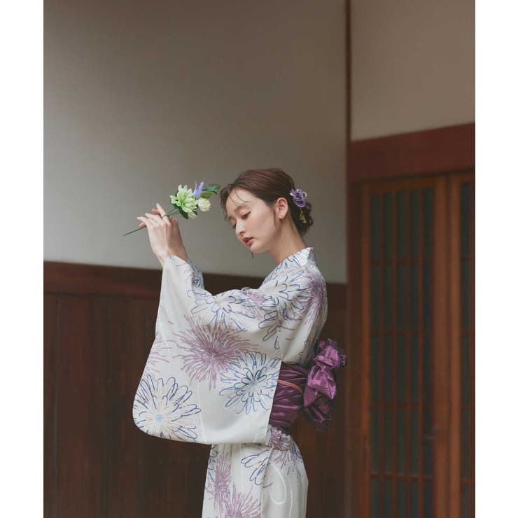 3点セット 花火柄セパレート2WAY浴衣セット | ad thie | 詳細画像8 