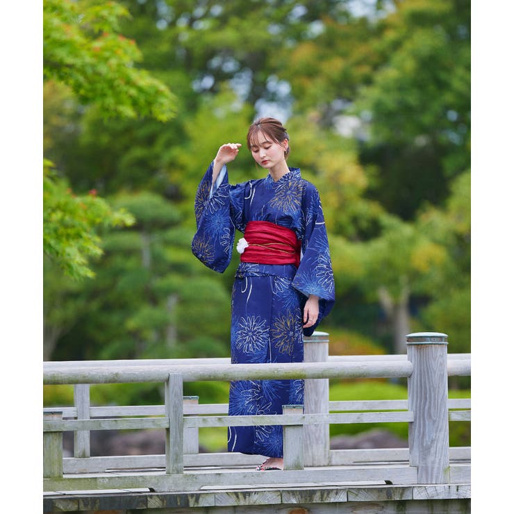 2025SS新作】3点セット 花火柄セパレート2WAY浴衣セット[品番