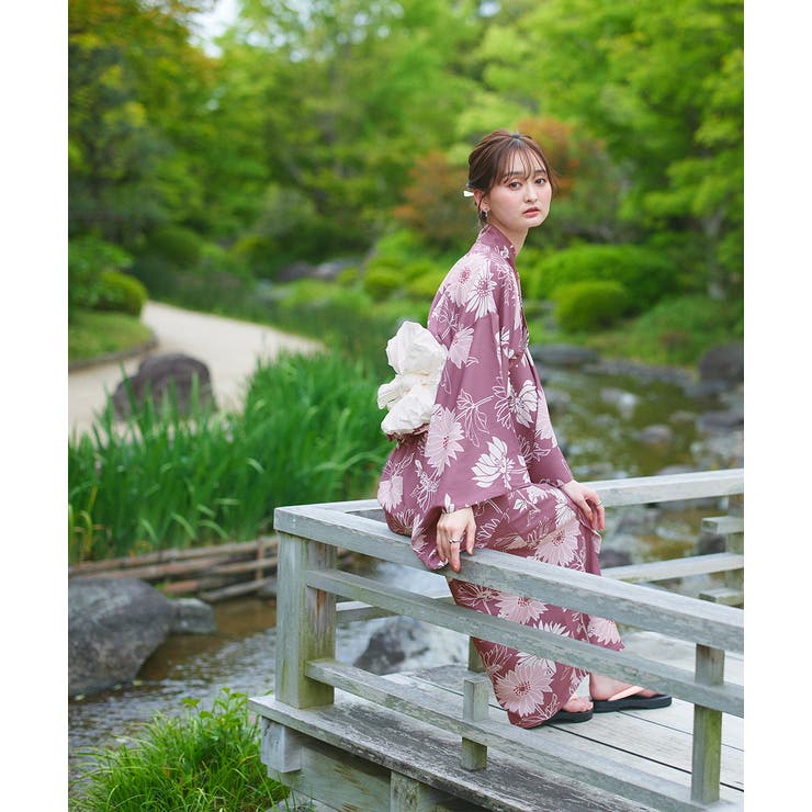 2025SS新作】3点セット 菊柄セパレート2WAY浴衣セット[品番