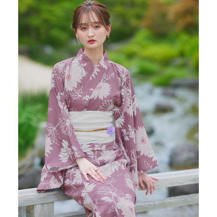 3点セット 菊柄セパレート2WAY浴衣セット | ad thie | 詳細画像15 