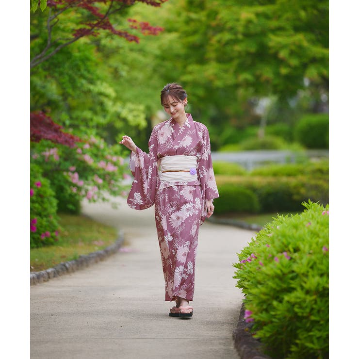 3点セット 菊柄セパレート2WAY浴衣セット | ad thie | 詳細画像2 