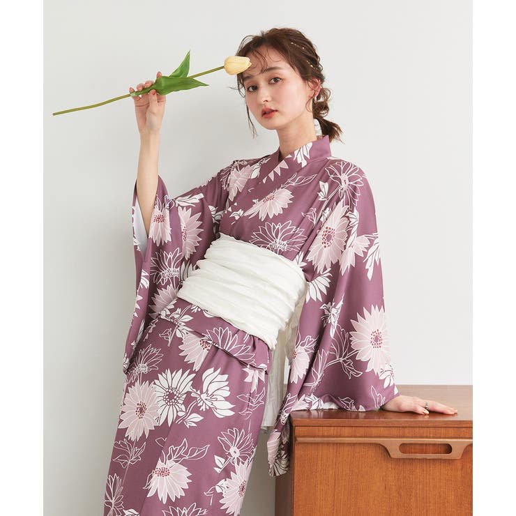 3点セット 菊柄セパレート2WAY浴衣セット | ad thie | 詳細画像26 