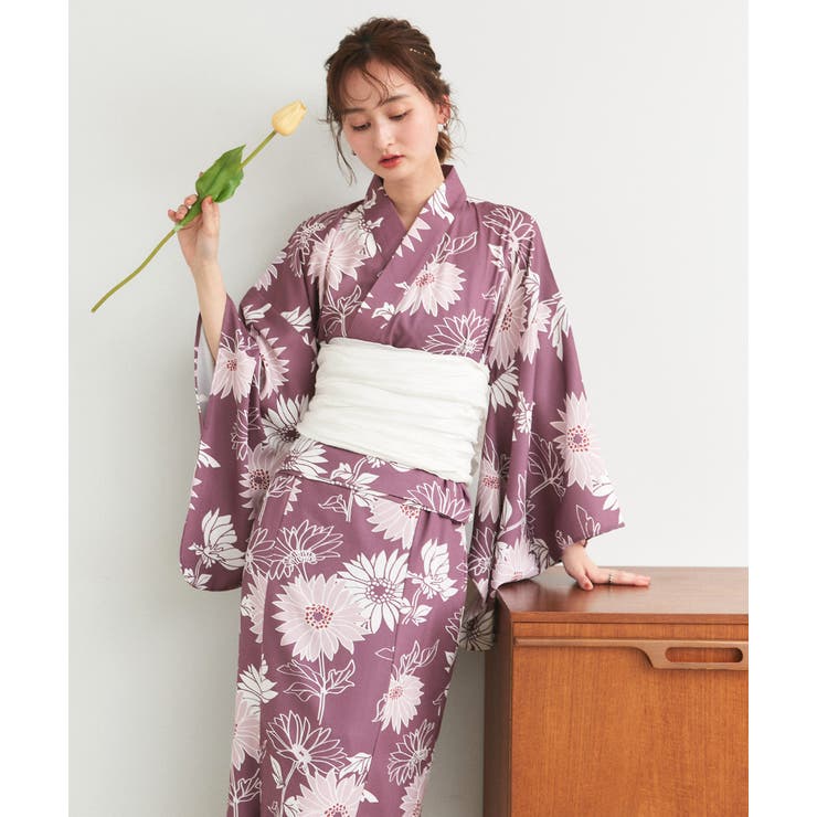 3点セット 菊柄セパレート2WAY浴衣セット | ad thie | 詳細画像27 