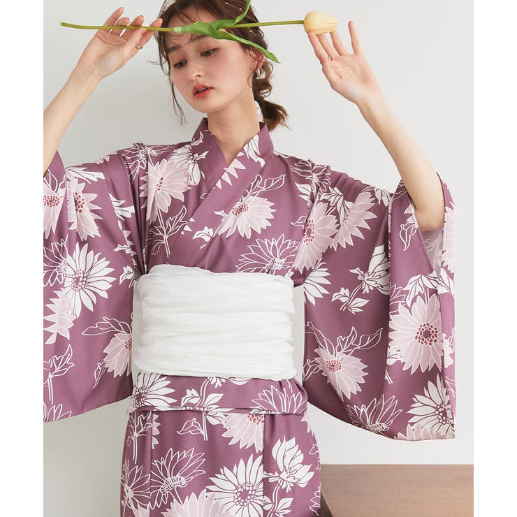 3点セット 菊柄セパレート2WAY浴衣セット | ad thie | 詳細画像30 