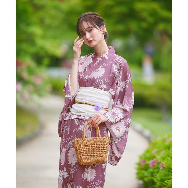 3点セット 菊柄セパレート2WAY浴衣セット | ad thie | 詳細画像4 