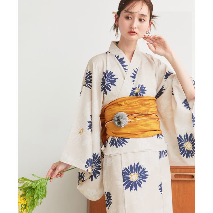 3点セット 菊柄セパレート2WAY浴衣セット | ad thie | 詳細画像44 