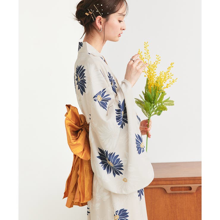 3点セット 菊柄セパレート2WAY浴衣セット | ad thie | 詳細画像47 