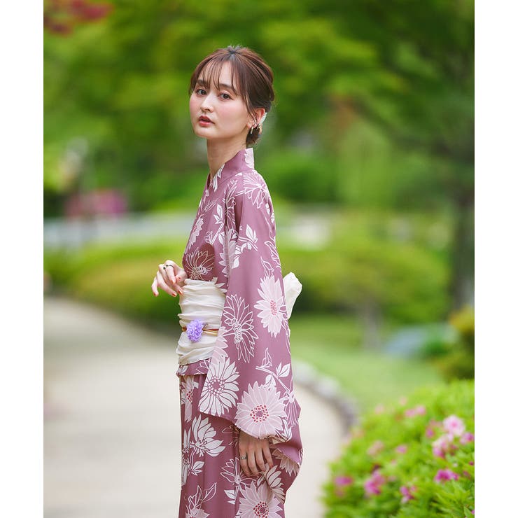 3点セット 菊柄セパレート2WAY浴衣セット | ad thie | 詳細画像5 