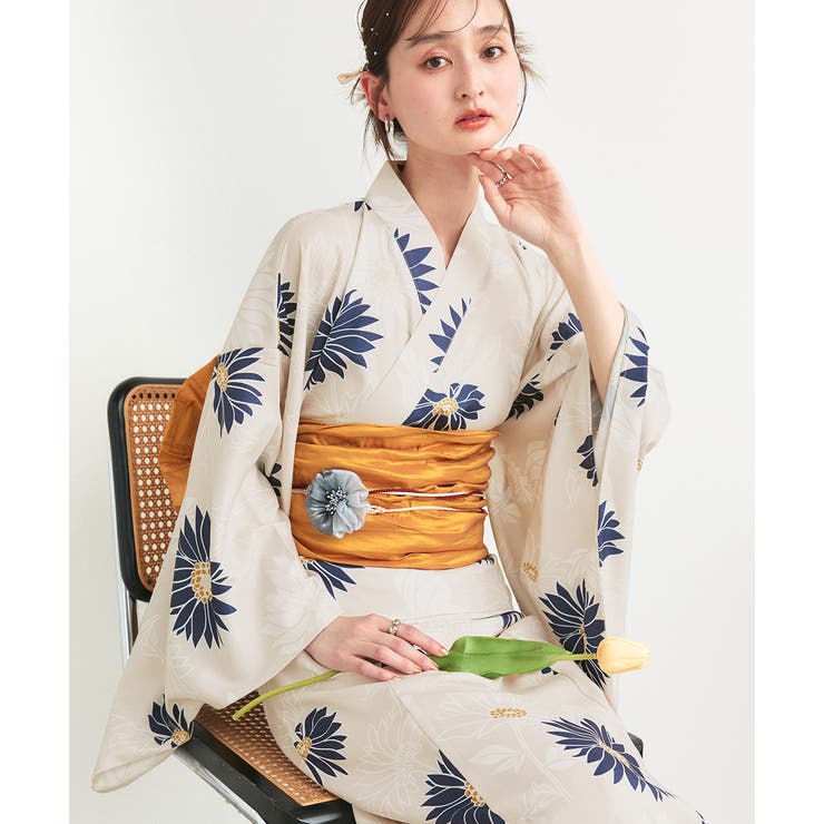 3点セット 菊柄セパレート2WAY浴衣セット | ad thie | 詳細画像50 