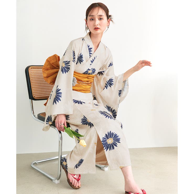 3点セット 菊柄セパレート2WAY浴衣セット | ad thie | 詳細画像53 