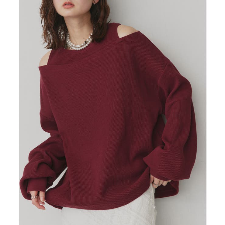 フェイクレイヤードデザイン ワッフルプルオーバー | ad thie | 詳細画像11 