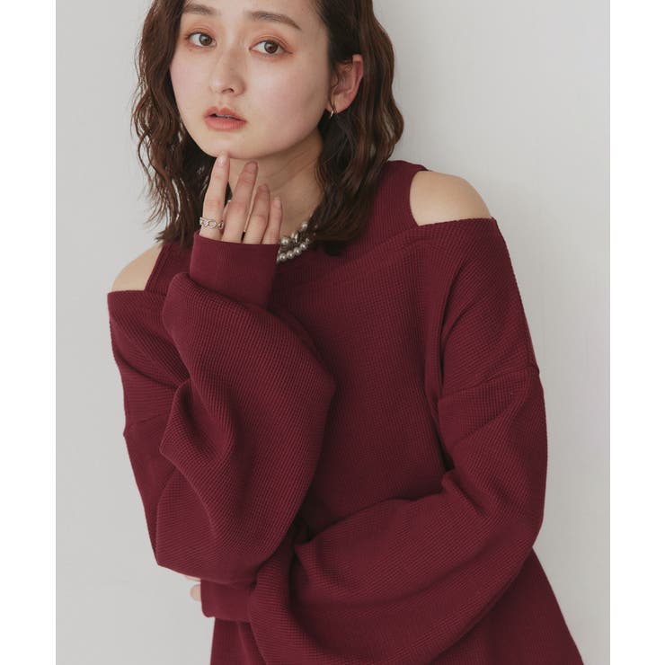 フェイクレイヤードデザイン ワッフルプルオーバー | ad thie | 詳細画像12 