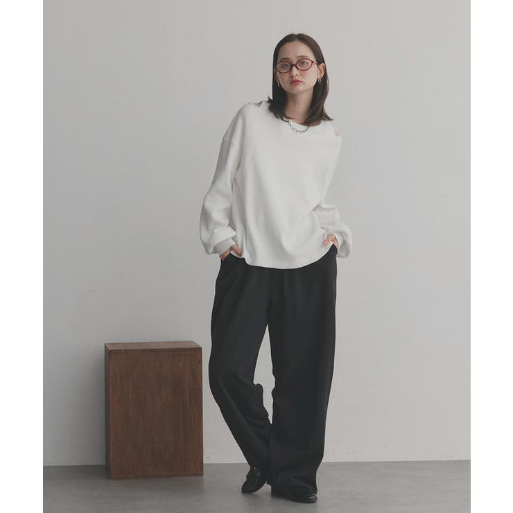 フェイクレイヤードデザイン ワッフルプルオーバー | ad thie | 詳細画像14 