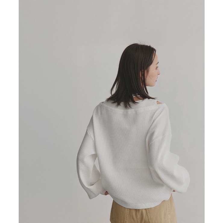 フェイクレイヤードデザイン ワッフルプルオーバー | ad thie | 詳細画像22 