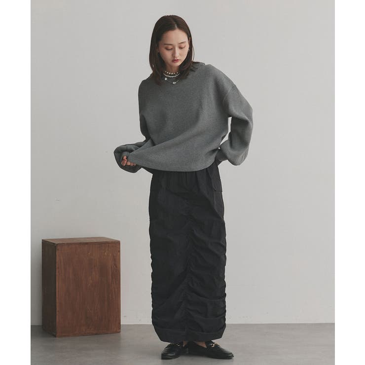 フェイクレイヤードデザイン ワッフルプルオーバー | ad thie | 詳細画像31 