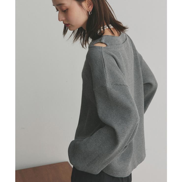 フェイクレイヤードデザイン ワッフルプルオーバー | ad thie | 詳細画像35 