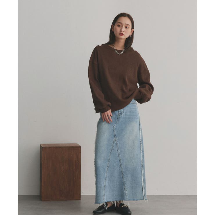 フェイクレイヤードデザイン ワッフルプルオーバー | ad thie | 詳細画像37 