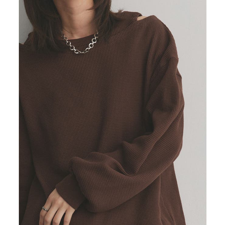 フェイクレイヤードデザイン ワッフルプルオーバー | ad thie | 詳細画像40 